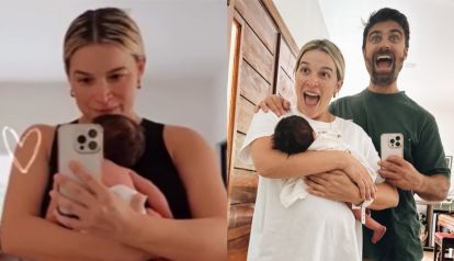 Sofía Pachano y Santiago Ramundo junto a su hijo Vito