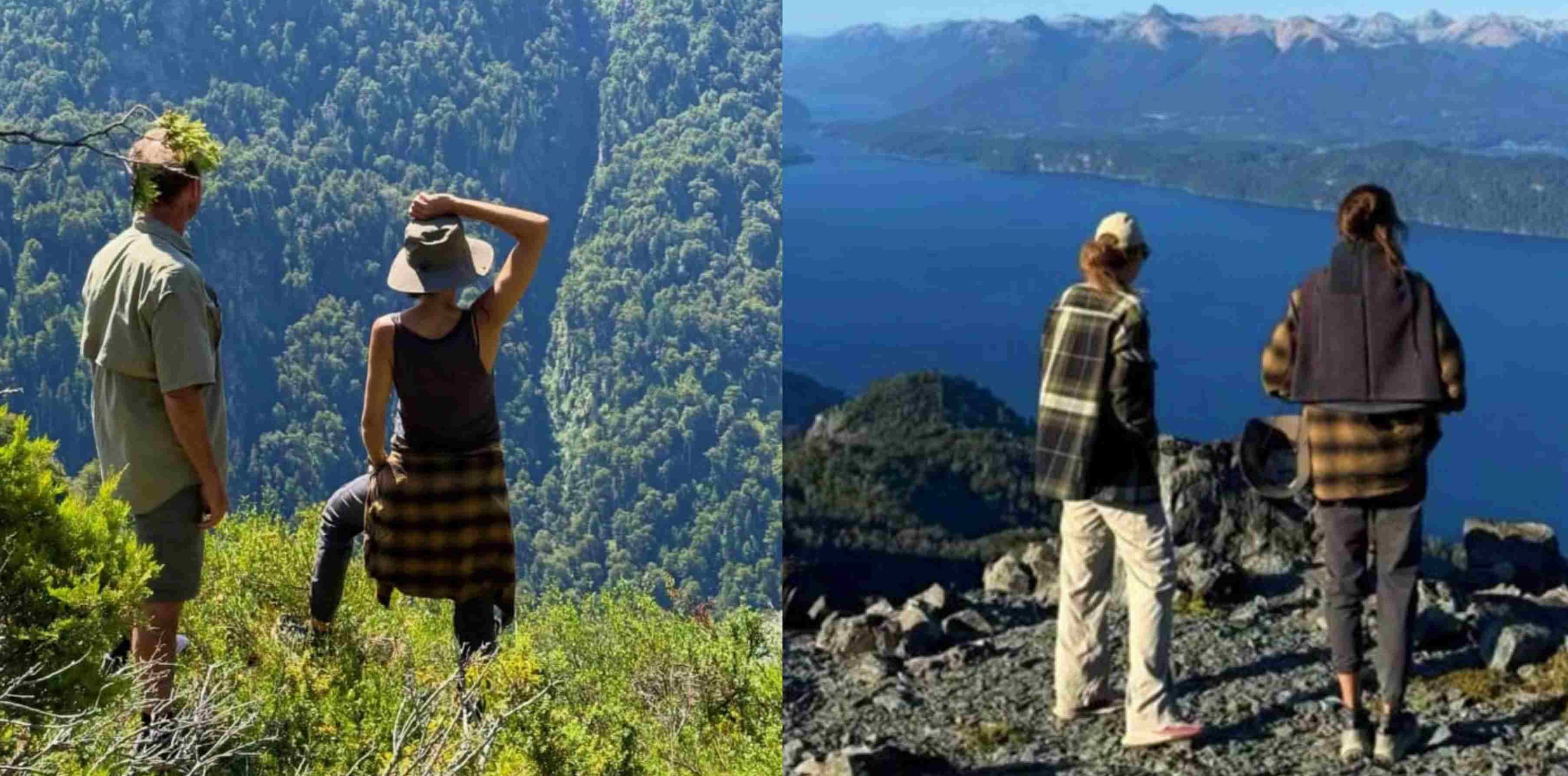 Patagonia 2026. (De izq. a der.) Juliana Awada y Tonio, el guía; Javiera de Dietrich y J.Awada..