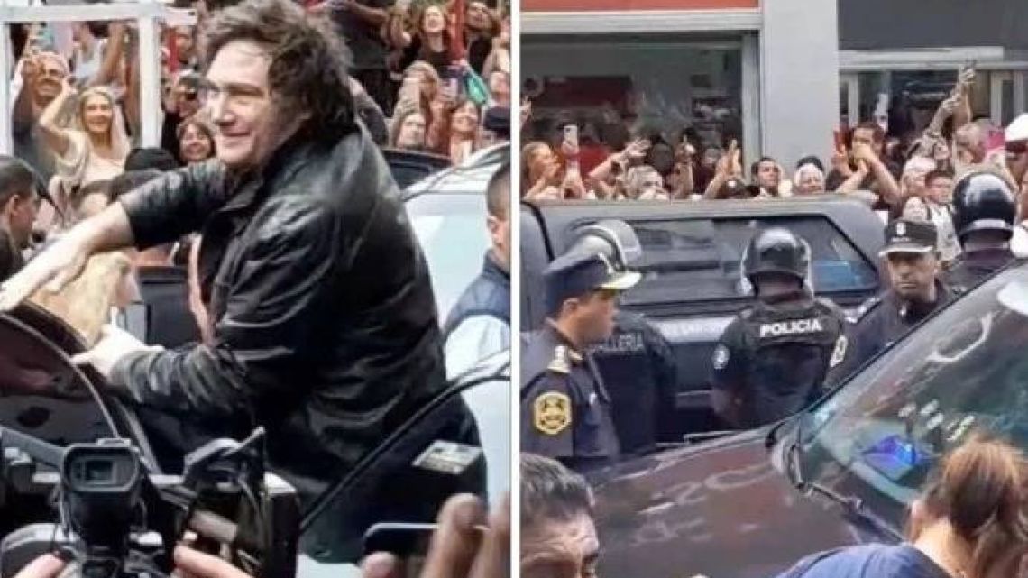 Mar del Plata: Man in arrested for hitting vehicle in President Milei's motorcade