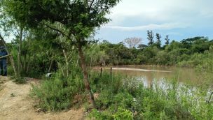 El lugar donde fue encontrada la menor. 