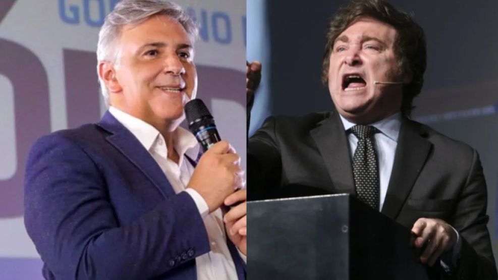 Martin Llaryora y Javier Milei