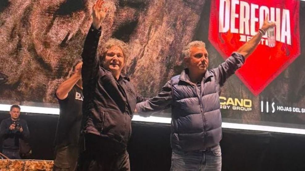 Sebastián Pareja presentó a Javier Milei en el festival La Derecha Fest realizado en Mar del Plata