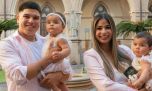 Daniela Celis y Thiago Medina festejaron juntos el cumpleaños de sus gemelas, Laia y Aimé: looks idénticos, globos y sorpresas