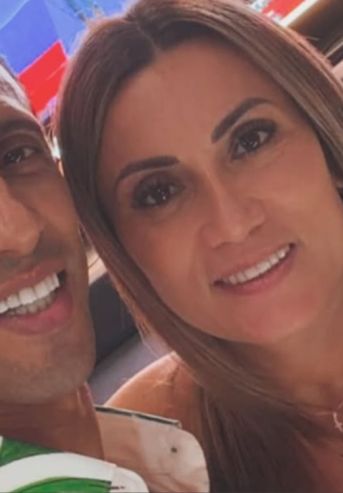 Ángel Di María y Jorgelina Cardoso