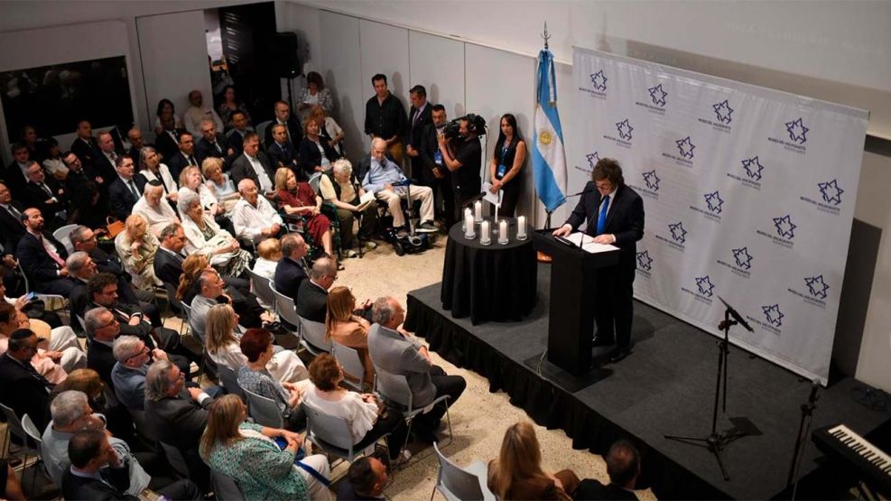 El presidente Javier Milei en el Museo del Holocausto 28012026