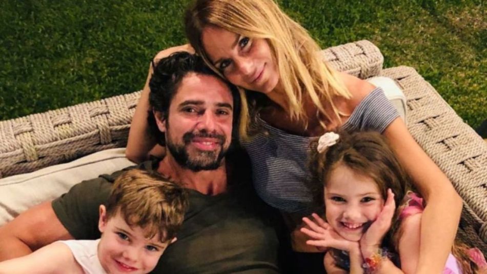Sabrina Rojas y Luciano Castro junto a sus hijos