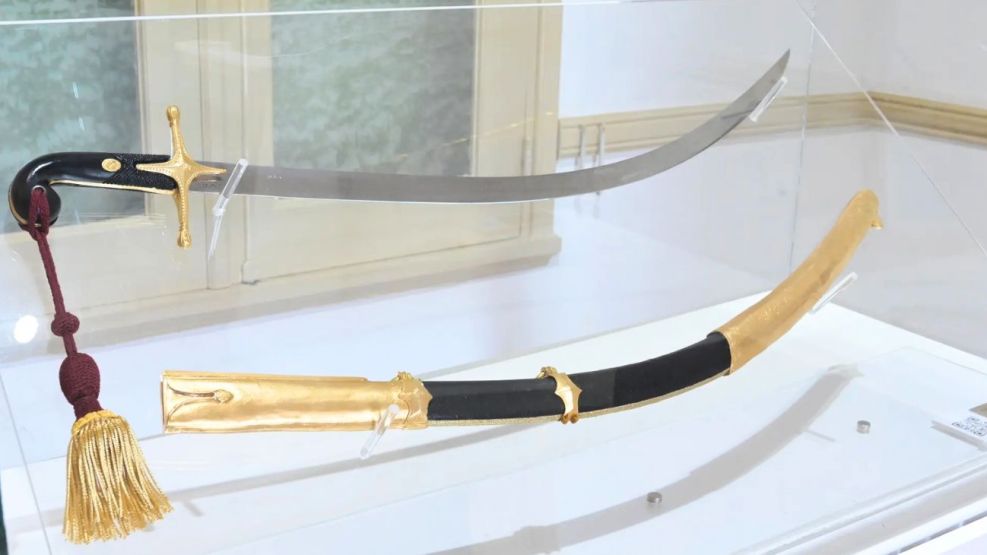 El sable corvo de San Martín exhibido en el Museo Histórico Nacional