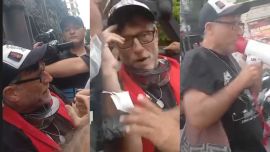 Detuvieron al padre "Paco" Olveira en la marcha de los jubilados frente al Congreso