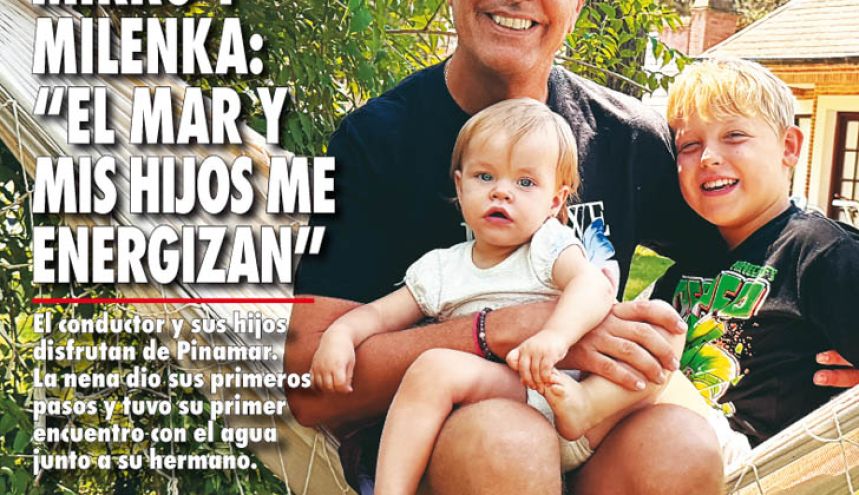 Marley con Mirko y Milenka en Pinamar: “El mar y mis hijos me energizan”
