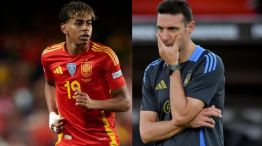 Lamine Yamal y Lionel Scaloni