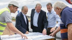 Guillermo de Rivas en plena obra de Av de Circunvalación