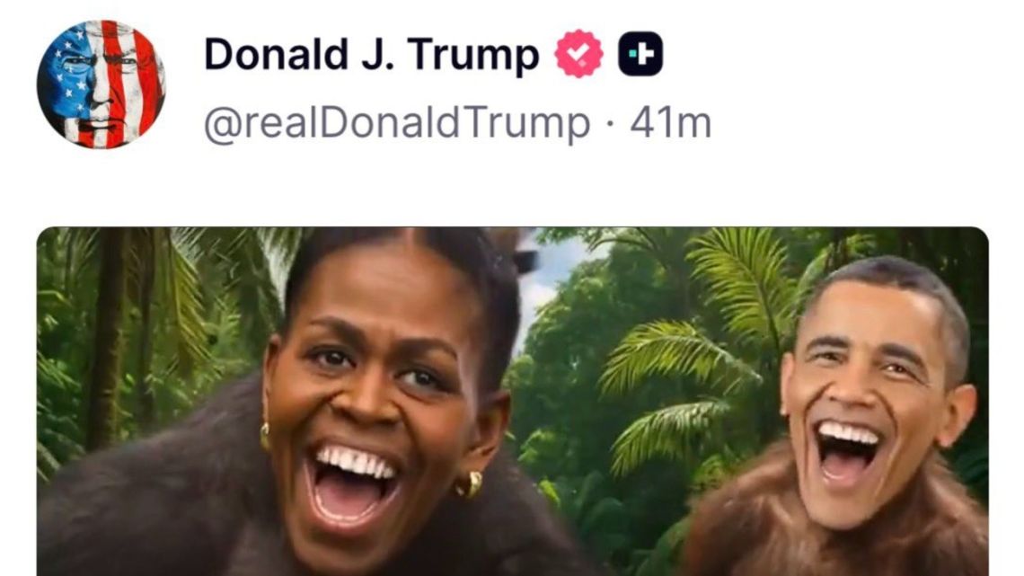 Fury after Trump posts video of Obamas as monkeys | Buenos Aires Times