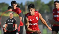Marcelo Gallardo al mando del entrenamiento de River