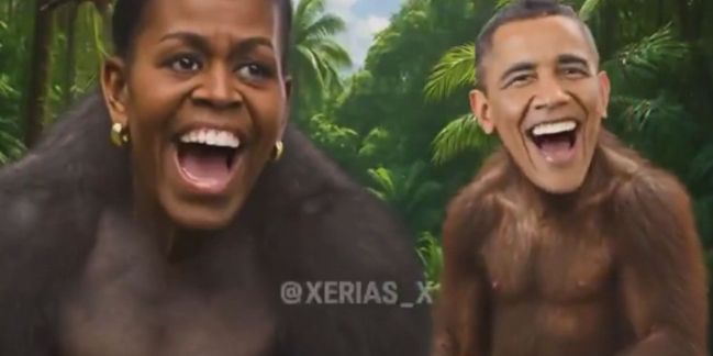 Donald Trump publicó un video que muestra a Barack y Michelle Obama como monos