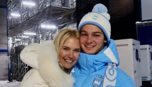 Valeria Mazza y su hijo Tiziano Gravier