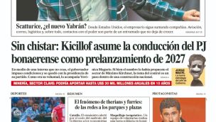 La tapa del Diario PERFIL del domingo 8 de febrero de 2026