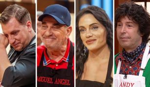 Maxi López, Miguel Ángel Rodríguez, Emilia Attias y Andy Chango en MasterChef Celebrity