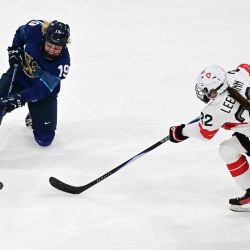 La ronda preliminar femenina del Grupo A de hockey sobre hielo entre Finlandia y Suiza en la Arena de Hockey. Foto de Piero CRUCIATTI / AFP | Foto:AFP