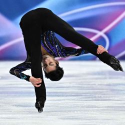 Donovan Carrillo de México compite en el programa corto individual masculino de patinaje artístico durante los Juegos Olímpicos de Invierno Milano Cortina. Foto de Gabriel BOUYS / AFP | Foto:AFP
