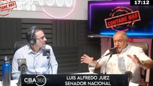 Luis Juez en un streaming 