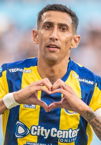 Ángel Di María jugando para Rosario Central