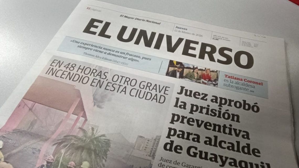Newspaper El Universo from Ecuador.