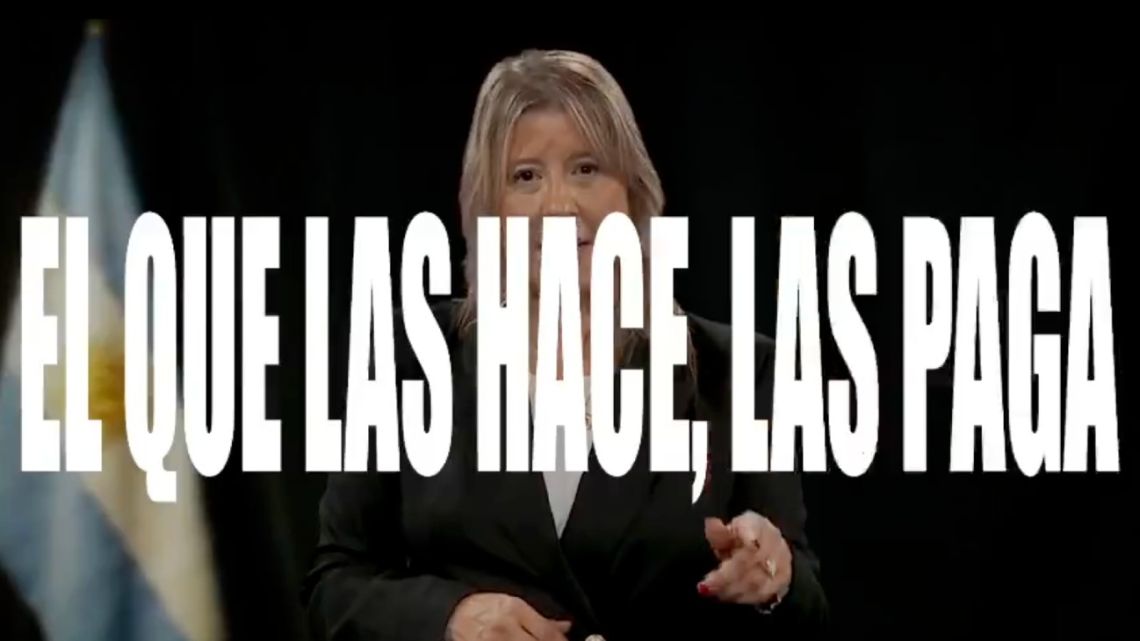 Security Minister Alejandra Monteoliva talks tough in a new campaign against illegal immigrants.