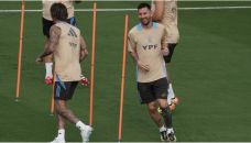 Messi entrennando
