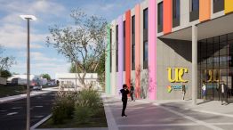 Fachada de la nueva Universidad en Villa El Libertador