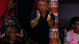 Gallardo fue expulsado por Andrés Merlos en el duelo con Argentinos.