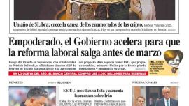 La tapa del Diario PERFIL del sábado 14 de febrero de 2026