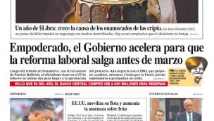 La tapa del Diario PERFIL del sábado 14 de febrero de 2026
