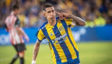 Ángel Di María jugando para Rosario Central