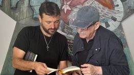 Juan Grabois y Silvio Rodríguez 