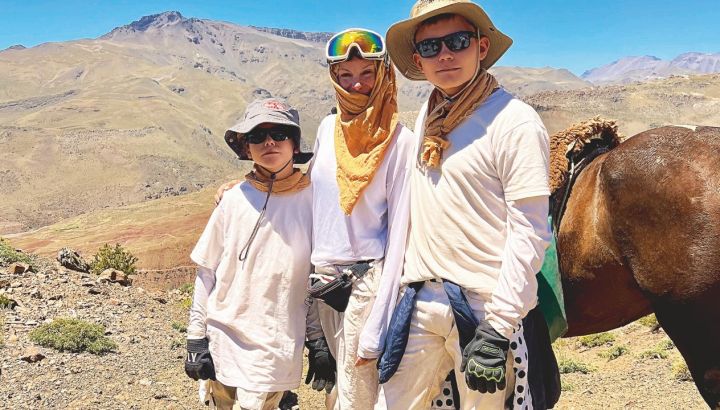 Jimena Cyrulnik de vacaciones junto a sus hijos, Calder y Tyron en Los Andes