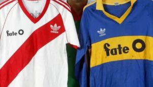 Fate en las camisetas de Boca y River