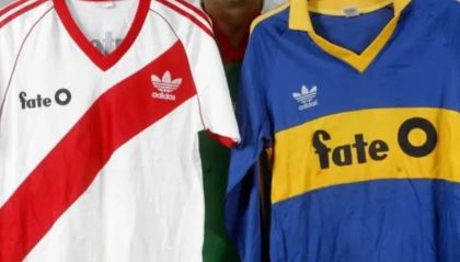 Fate en las camisetas de Boca y River