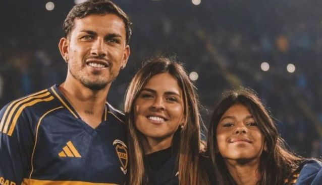 Leandro Paredes, Camila Galante y su hija Victoria