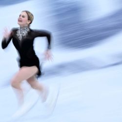 Ekaterina Kurakova de Polonia en final de patinaje artístico individual femenino durante los Juegos Olímpicos de Invierno Milano Cortina. Foto de WANG Zhao / AFP | Foto:AFP