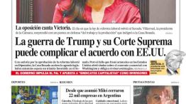 La tapa del Diario PERFIL del sábado 21 de febrero de 2026