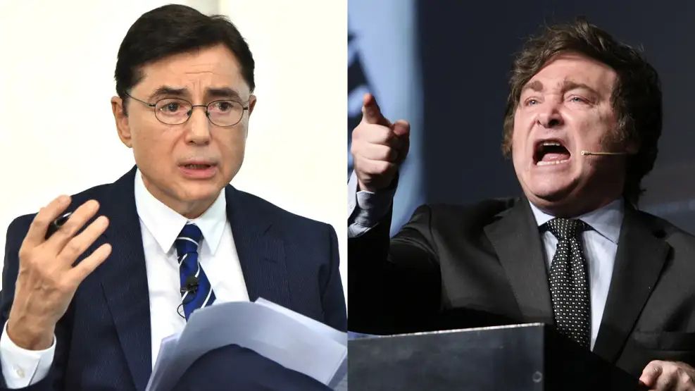 Jorge Fontevecchia y Javier Milei.