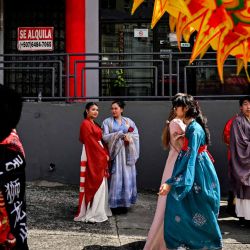 Miembros de la comunidad china en Panamá participan en un desfile. Foto de Martin BERNETTI / AFP | Foto:AFP