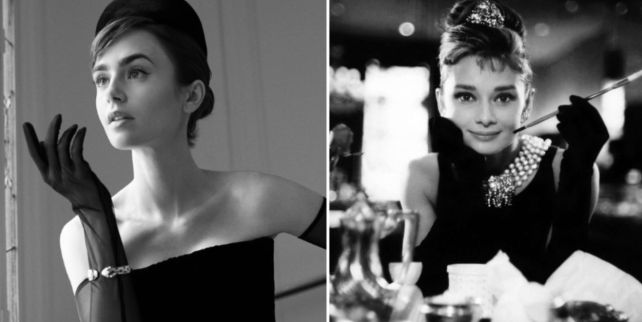 Lily Collins y Audrey Hepburn