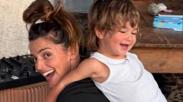 Calu Rivero y su hijo Tao