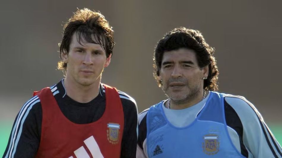 Lionel Messi y Diego Maradona
