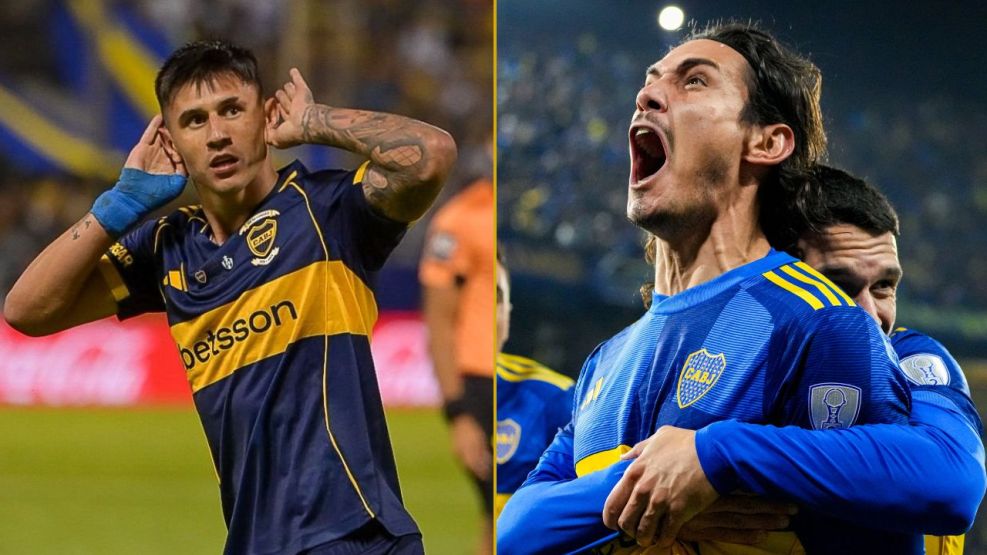 Adam Bareiro y Edinson Cavani