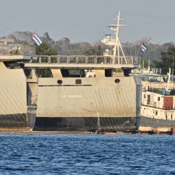 Barcos de la guardia costera cubana atracaron en el puerto de La Habana. Foto de Adalberto ROQUE / AFP | Foto:AFP