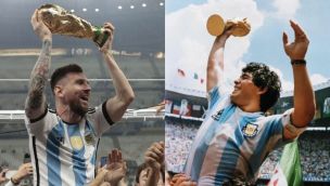 Lionel Messi y Diego Maradona