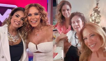 Iliana y Marina Calabró junto a su mamá, Coca
