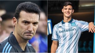 Lionel Scaloni y Valentín Carboni.